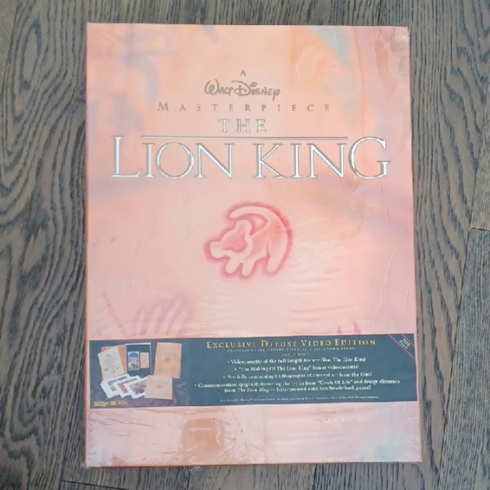 Rare Sealed The Lion King Masterpiece Exclusive Deluxe Video Edition Collection
